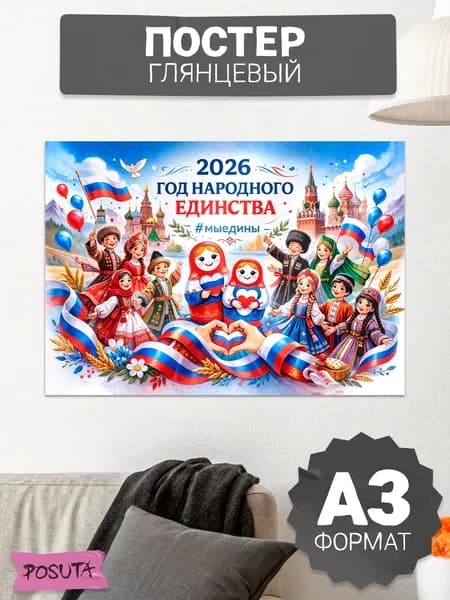 Плакат год единства народов России 2026