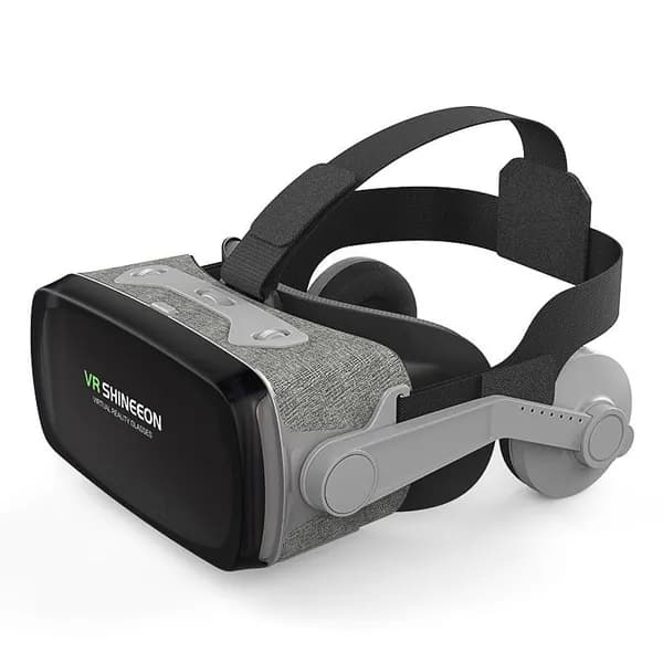 VR гарнитура 3D, очки виртуальной реальности на голову, погружение в игры, для смартфонов -- VR без геймпада (Фото 1 ваш товар)