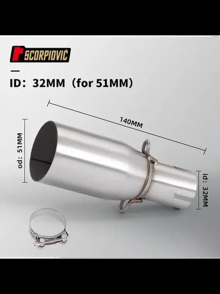 Глушитель мотоцикла, 28MM-51MM, 140MM
