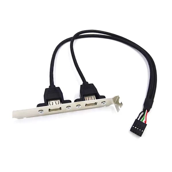 Удлинительный кабель материнской платы от 2 Usb2.0 до 9pin на задней панели корпуса Pci Baffle Line