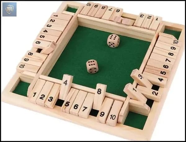 Настольная игра "Закрой коробку" (Shut The Box) для развития математики у детей 4-7 лет