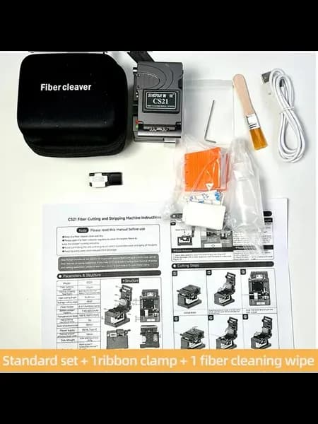 CS21 Fiber Cleaver с аксессуарами
