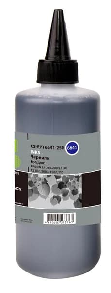 Чернила Cactus CS-EPT6641-250 T6641 черный, флаконов: 1, объём 250мл, для Epson L100/L110/L120/L132/L200/L210/L222/L300/L312/L350/L355/L362/L366/L456/L550/L555/L566/L1300