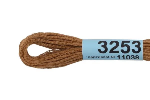 Мулине GAMMA нитки для вышивания 2 шт. по 8 м., 3253 светло-светло-коричневый