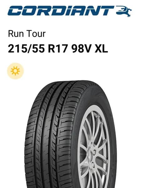 Шины летние 215 55 R17 98V XL Run Tour
