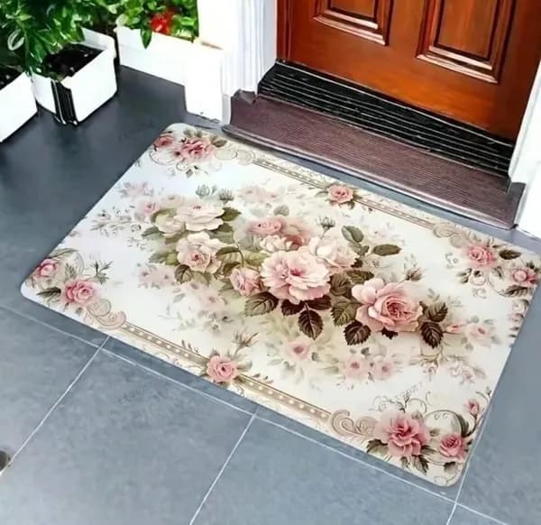 Коврик придверный 50x80 см 3 мм 3d-эффект бежевый