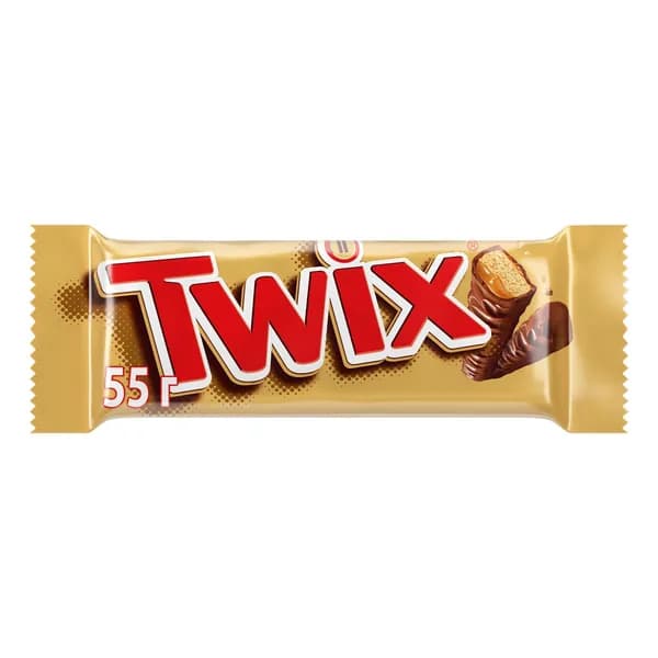 Батончик Twix шоколадный с печеньем-карамелью 55 г