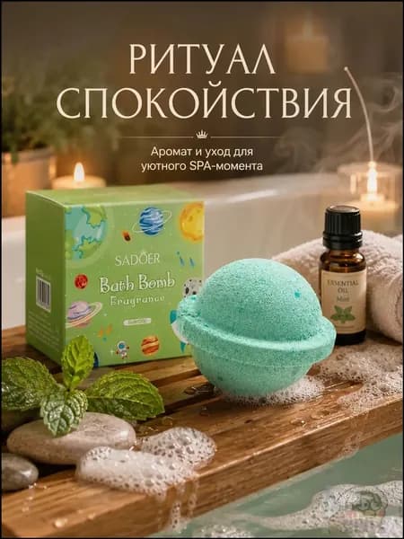 Бомбочка для ванны BB005 В форме планеты, с легким ароматом