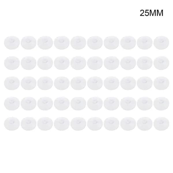 Прозрачные присоски-грибки (50 шт.), - 25mm