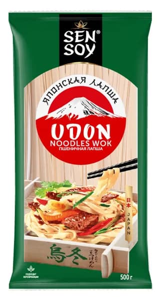 Лапша пшеничная Sen Soy Premium Удон (Udon), 500 г