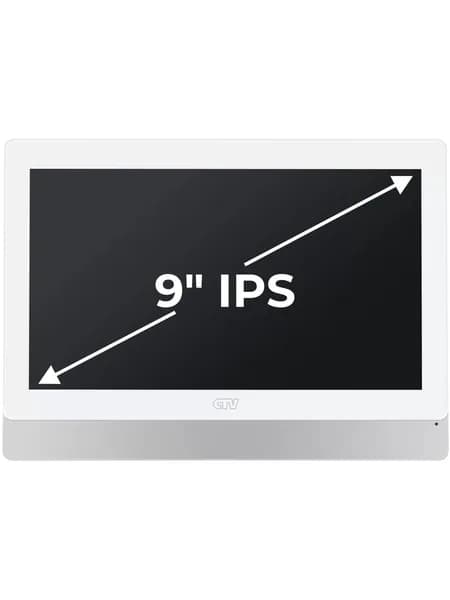 Видеодомофон для квартиры CTV M5904AI White - Wi-Fi монитор 9" для дома или офиса с искусственным интеллектом, аналоговый видеомонитор с AI-функциями (распознавание, детекция)