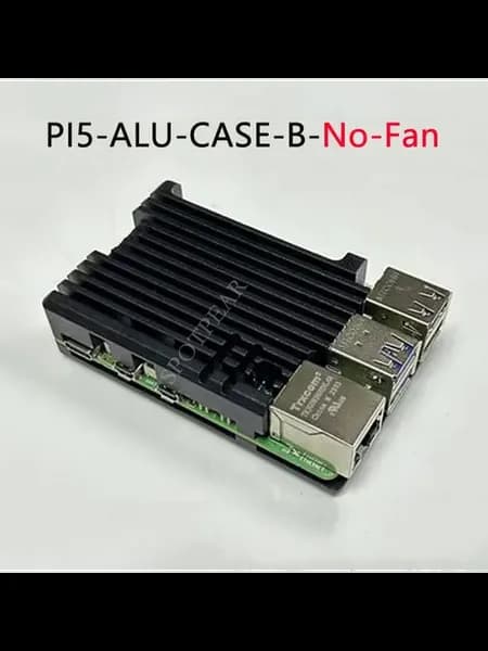 Алюминиевый корпус для Raspberry Pi 5 с вентиляторо