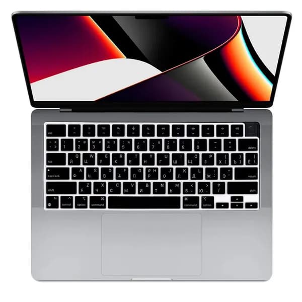 Силиконовая накладка на клавиатуру с русскими буквами для MacBook Air 13 2022 M2 A2681 / MacBook Pro 14 16 A2442 A2485 14,2 16,2