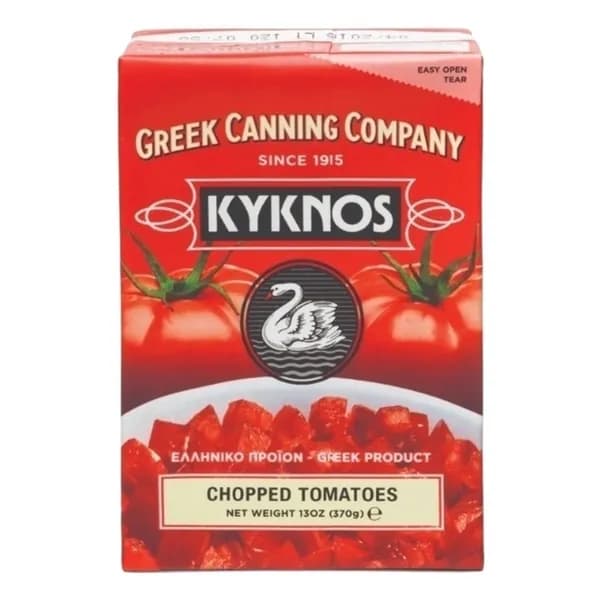 Помидоры Kyknos нарезанные в собственном соку 370 г