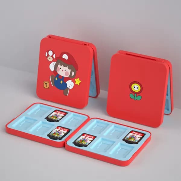 Nintendo Switch Футляр чехол кейс для 12 картриджей и 12 TF-карт памяти Девочка Марио