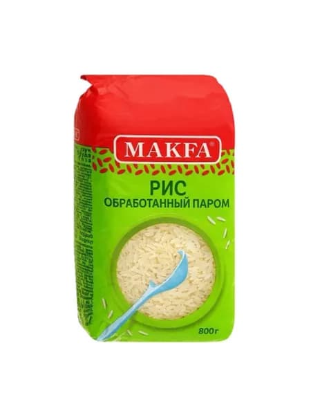 Макфа Рис Длиннозерный Пропаренный, 800гр