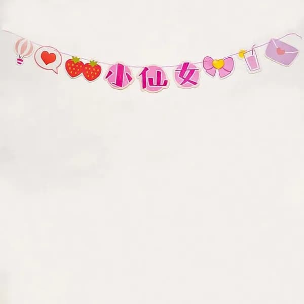 Праздничная гирлянда на день рождения с надписью Happy Birthday, мультяшный баннер с хвостиками для украшения детской комнаты и вечеринки