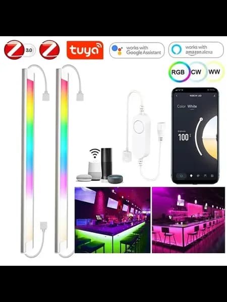 RGB CCT Подсветка для шкафов 2-6 шт EU Plug, 6pcs Ful