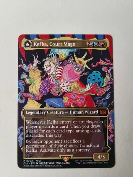Портативные карты MTG Высококачественные карты Final Fantasy без фольги Кефка, судебный маг 322