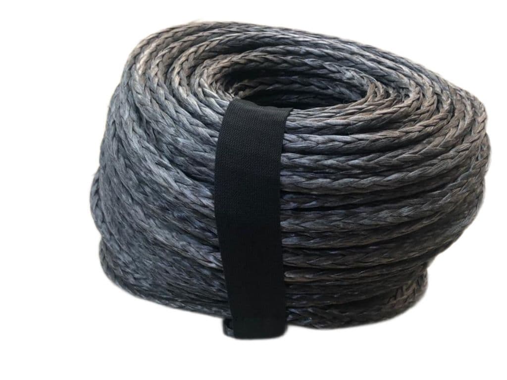 Трос "Super Rope" 10 мм 10 м, для автомобильной лебедки, синтетический, 8000 кг, серый