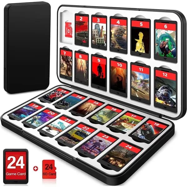 Чехол на 24 игровых карт для Nintendo Switch&Switch OLED, облегченный
