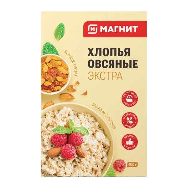 Хлопья овсяные Семейные секреты Экстра 400г