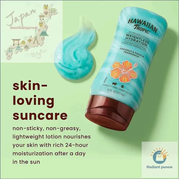 Silk Hydration Weightless, невесомый увлажняющий лосьон после загара, кокос и папайя, 177 мл