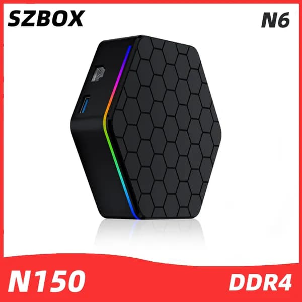 Мини-ПК (Intel N150, RAM 16 ГБ, SSD 1000 ГБ, HDD 1000 ГБ, Intel UHD Graphics, Windows), черный