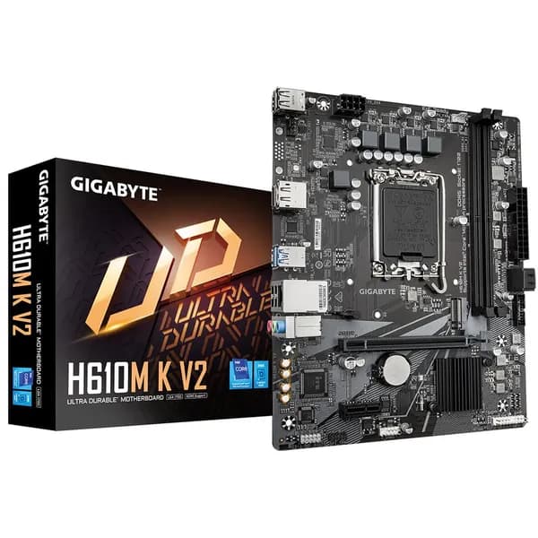 Материнская плата Gigabyte H610M K V2, LGA1700, Intel H610, Micro-ATX, RTL (H610M K V2)