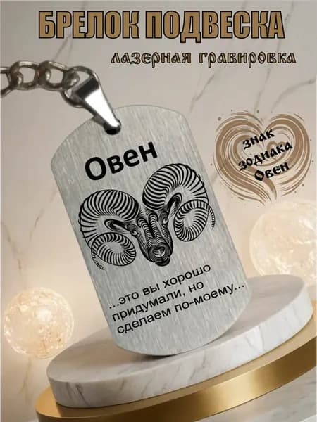 Брелок подвеска знак зодиака Овен