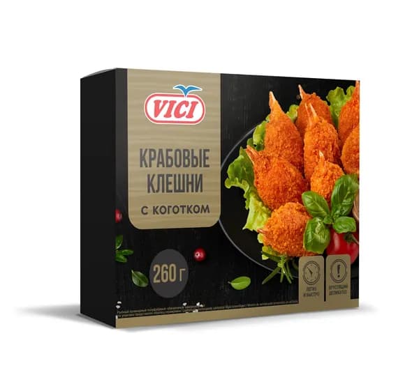 Клешни краба в панировке с коготком 260 г, VICI, замороженные