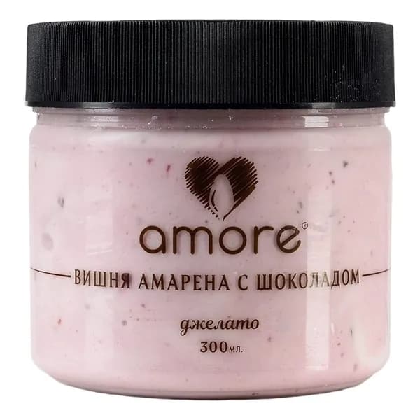 Мороженое молочное Amore Амарена с вишней-шоколадом БЗМЖ 300 г