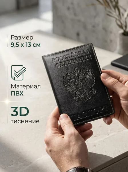 Обложка на паспорт, чехол на паспорт с гербом
