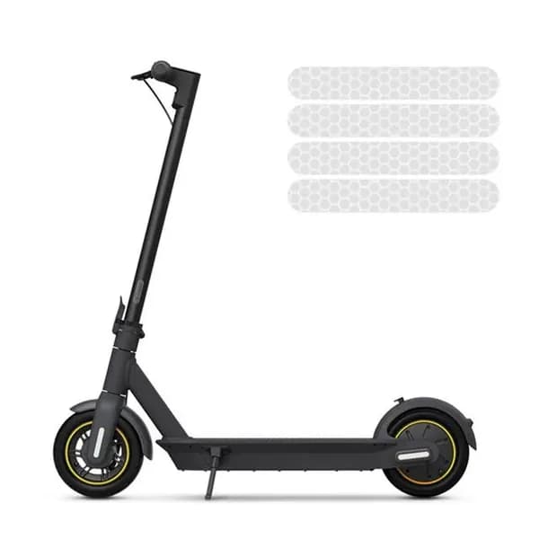 Наклейки для электросамоката Ninebot Max, цвет серебристый, 4шт.