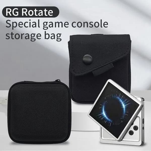 Сумка-чехол для консоли Anbernic RG ROTATE, жесткий портативный футляр для путешествий/органайзер для кабелей и наушников.