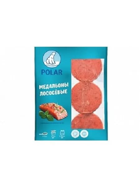 Медальоны Polar из лососевых пород рубленые замороженные 300 г