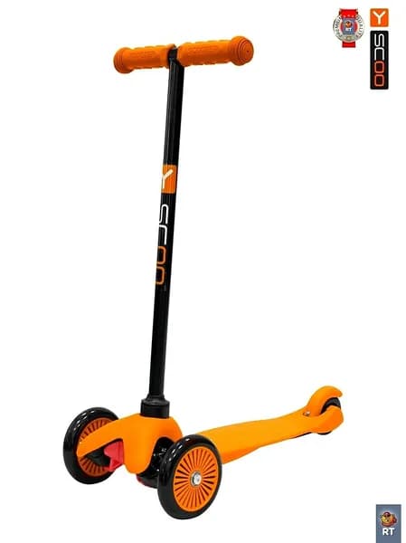 Самокат Y-SCOO mini A-5 Simple цв. orange с цветными колесами,руль одно положение,не подъемный