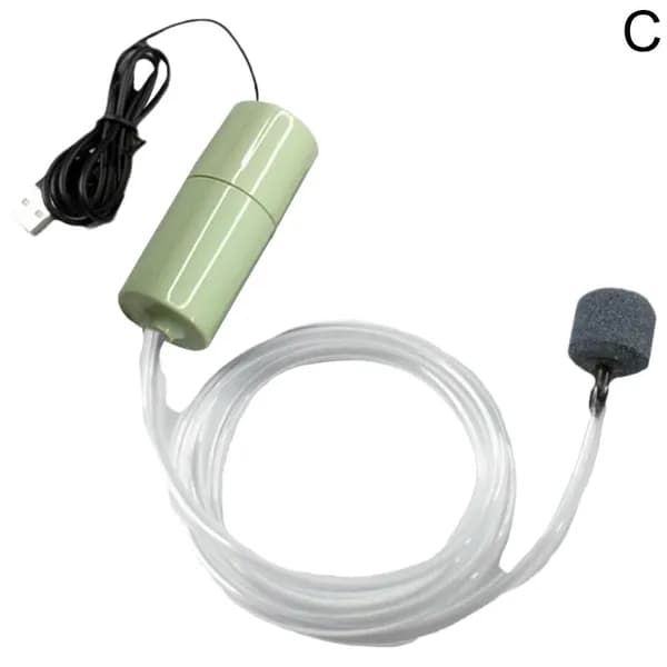 Портативный мини-USB аквариумная рыбка для резервуара, кислородный воздушный насос, гидропонный компрессор, аэратор с камнем, силиконом