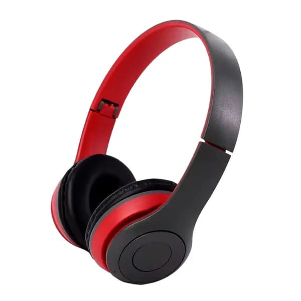 Наушники беспроводные с микрофоном, Bluetooth, 3.5 мм, красный