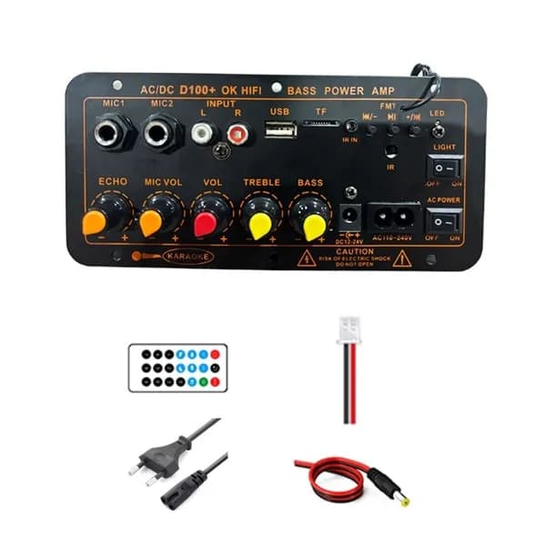 D100+ 100W Цифровой усилитель звука BT5.0 для автомобиля