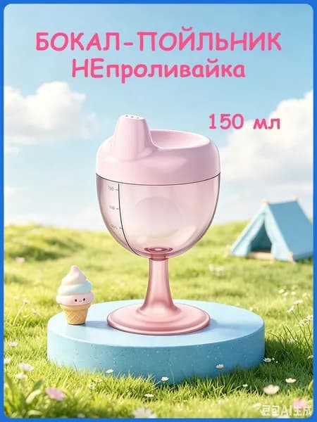 Поильник детский непроливайка,непроливайка с насадкой бокал с твердым носиком для малышей 150 мл, от 9 мес