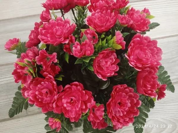 корзина полянка из искусственных полевых цветов