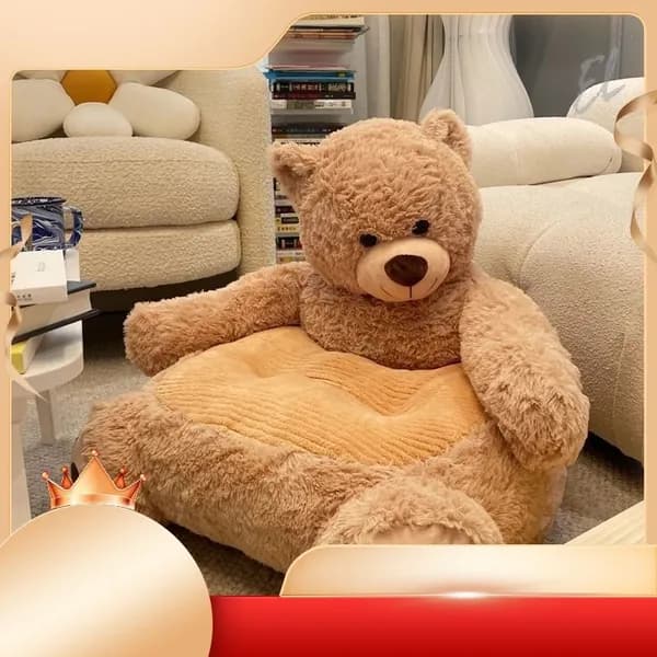 Прямой диван 50х45х50 см,коричневый, белый