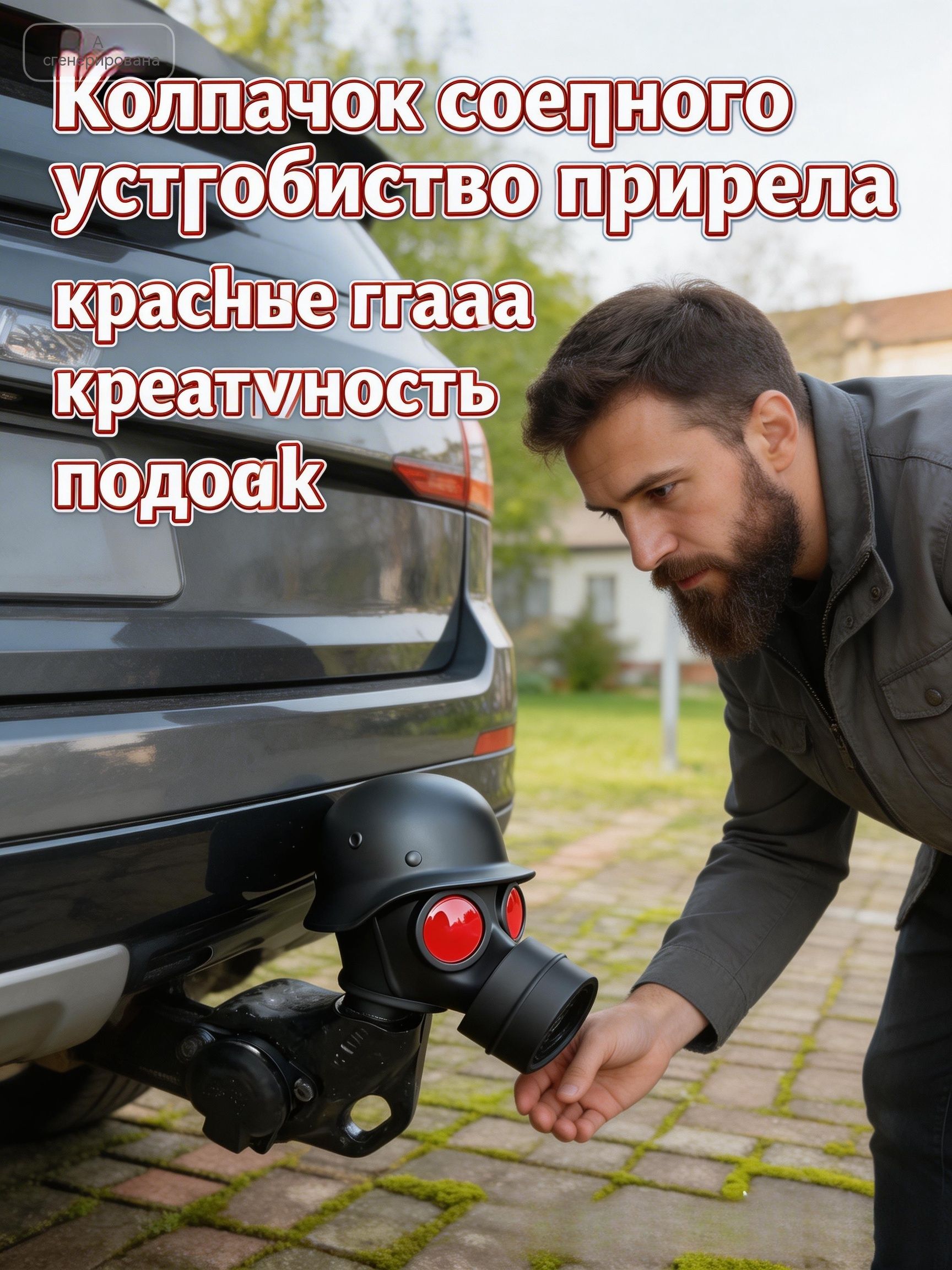 Колпачок сцепного устройства прицепа, креативность, подарок