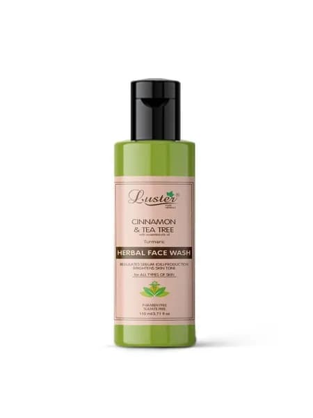 LUSTER Cinnamon & Tea Tree Herbal Face Wash Гель для умывания с маслами корицы, чайного дерева и куркумы 110мл