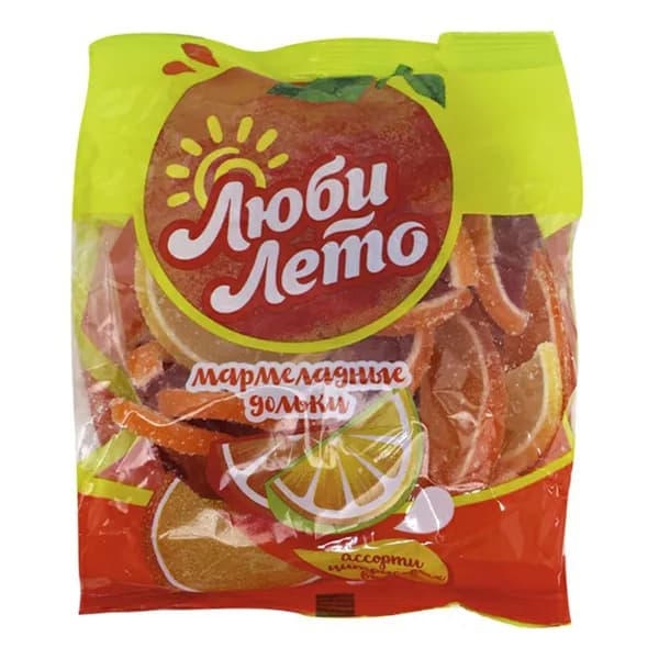 Мармелад Славконд Люби лето Ассорти с цитрусовым вкусом 250 г