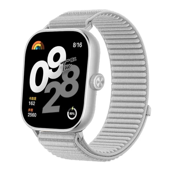 Нейлоновый ремешок, подходит для Redmi Watch 4/5, Xiaomi Mi Band 8/9 Pro. Имеет застежку-липучку для мягкой и удобной посадки, устойчивой к деформации.
