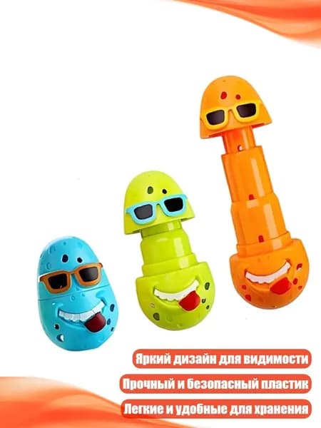 Набор из 3 палок для ныряния с клоунами, тренировка дыхания