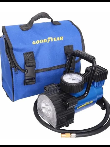 Компрессор автомобильный 30л мин,12В GOODYEAR с фонарем