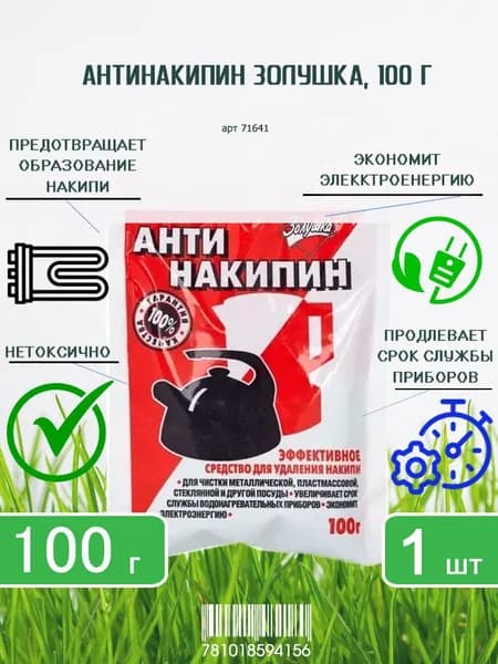 Средство для удаления накипи Антинакипин Золушка, 100г х 1шт